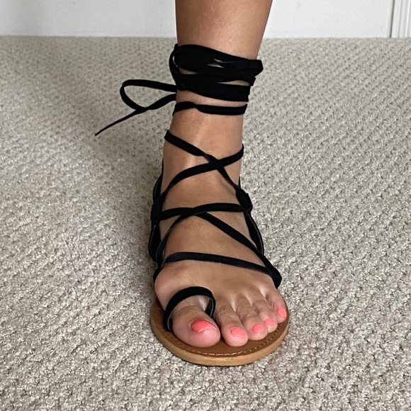 Free People Farylrobin Vegan Maddox Sandal Black 8 - Picture 5 of 12